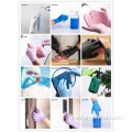 Examiner les gants de nitrile jetable sans poudre sans poudre